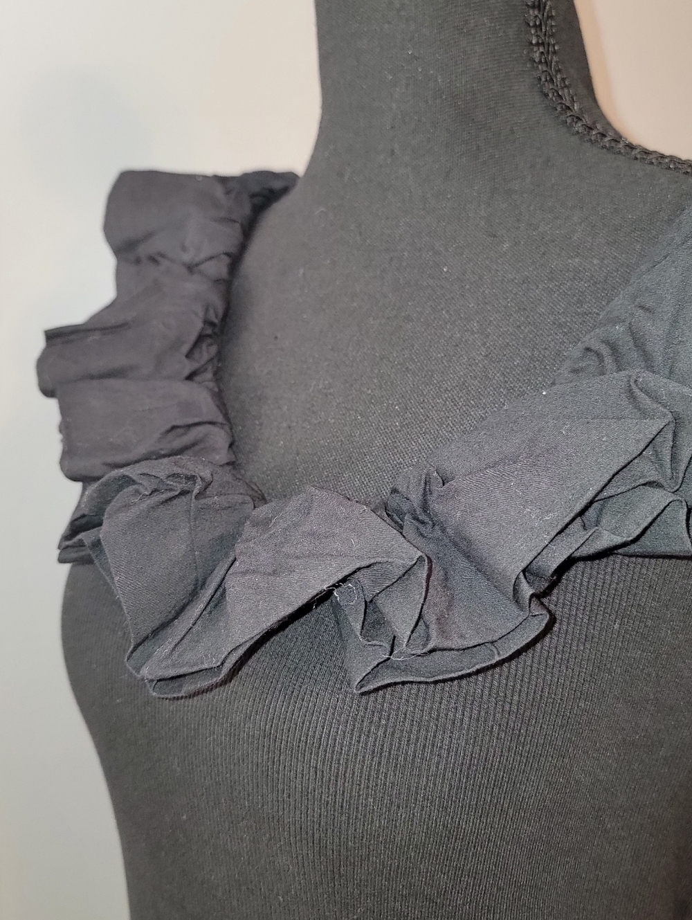 Anthropologie Maeve Black Ruffle Tank - Picture 6 of 15